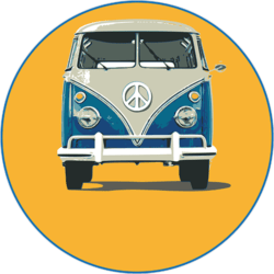 VW Bully (blau-orange)