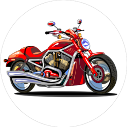 Rotes Motorrad